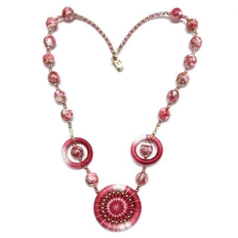 Beads & Buttons Necklace Part 2 of 2 by Lori Ahlin©2024, Beaded Buttons Embroidery style stitching, Dorset buttons, button making class, Thread buttons, hand stitched buttons, Button necklace, Strung buttons