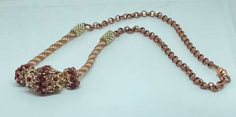 Braids and Baubles Kumihimo Necklace by Cindy Johnson ©2024, 8 strand Kumihimo Braid Class, Kumihimo necklace, Kumihimo Class, Japanese braiding, Beaded beads
