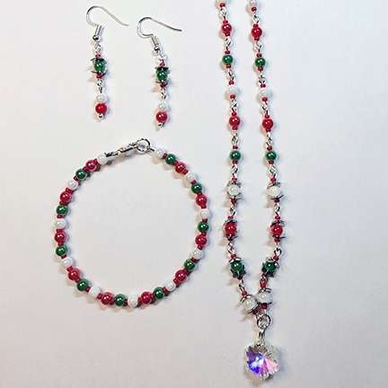Christmas Colors Set by Rene' Despres©2025 Wire looping, Adding a Clasp & Open/Close Jump Rings	