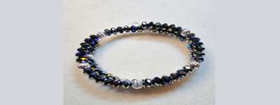 Flash Friday Bracelet by Rene' Despres©2025 All Right Reserved Memory Wire, Memory wire class, Bead class, Memory wire bracelet, Beaded Bracelet, bracelet class Henderson, bracelet class Las Vegas