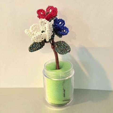 French Beaded (wire) Flowers by Charlene Furukawa©2026, Wire Shaping, French Beading, Wire Shaping Class Henderson Nevada, French Beading Class Henderson Nevada, Wire Shaping Class Las Vegas Nevada, French Beading Class Las Vegas Nevada,