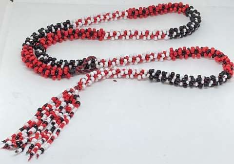 Lariat Kumihimo Necklace by Cindy Johnson ©2024, 8 strand Kumihimo Braid Class, Kumihimo necklace, Kumihimo Class, Japanese braiding