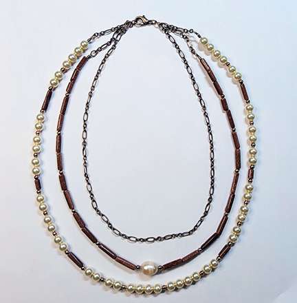 Layers of Fall by Rene' Despres©2025 Stringing, Open/Close Jump Rings, adding a clasp	