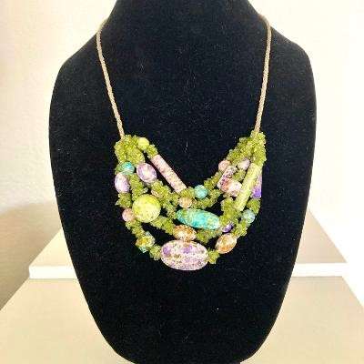 Multi Strand Kumihimo Necklace by Cindy Johnson ©2026, 8 strand Kumihimo Braid Class, Kumihimo necklace, Kumihimo Class, Japanese braiding, 