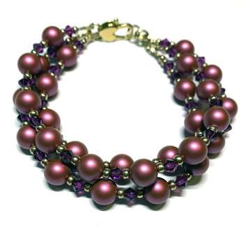Pearlerize by Lori Ahlin©2023, Bracelet, Beaded Bracelet, Stringing beads, Softflex with Beads, Wire Guardians, Twisted Crimps, Pearl Bracelet, Pearls