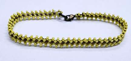 Stitch Club Class – Daisy Stitch by Lori Ahlin©2025, Daisy Stitch,  Stitch Class, Seed Bead Bracelet, beads, Bracelet, Beaded bracelet class, Bracelet class in Henderson	