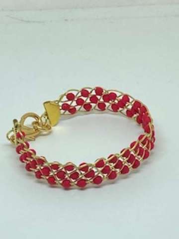 Wire and Rounds Kumihimo Bracelet by Cindy Johnson ©2024, 7 strand Kumihimo Braid Class, Kumihimo bracelet, Kumihimo Class, Japanese braiding, Braiding with wire