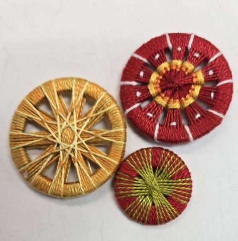 Intro to Basic Zwirnknopf Buttons by Jerrine Kirsch ©2024, Hand Stitching, , Hand Stitching, Zwirnknopf Button class, make Zwirnknopf Buttons, Hand Stitch Buttons, Antique Buttons, Handmade Buttons, Casting, Slicking, Layering, Rounding, Casting, Slicking