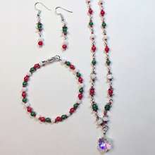Christmas Colors Set by Rene' Despres©2025 Wire looping, Adding a Clasp & Open/Close Jump Rings	