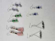  Easy Earrings by Rene' Despres©2023 Head pins, jump rings, beads and ear wires.