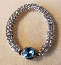 Chainmaille Bracelet by Janette Bond using one size jump ring to make Full Persian Weave Bracelet