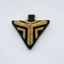 Puffy Pendant by Cindy Johnson ©2026, Bead Weaving, Stitch - Peyote stitch, Stitch - Peyote increase, Stitch - Peyote decrease
