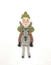 Santa of Sweden by Lori Ahlin©2023, Santas Around the World, Beaded Santa, Delica beads, Beads, Christmas Ornament, Beaded Christmas Ornament, Bead Class, Santa of Sweden Ornament, Beaded Santa Class, Swedish Santa, Miyuki Beads, Beadweaving, Miyuki Durac