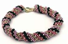 Spiral Lace by Lori Ahlin©2023, Bracelet, Beaded Bracelet, Russian Spiral, Spiral Bracelet class