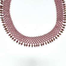 Stitch Club Class Flat Netting by Lori Ahlin©2026, Flat Netting Stitch Class, Seed Bead Necklace, Duracoat beads, seed bead necklace class, Beaded necklace class, netting class, Netted collar, Beading class