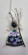 Witchy Poo Pendant by Rene' Despres©2023 Pendant, wire wrapping and wire shaping.