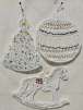 Beaded Lace Ornaments by Jerrine Kirsch©2024, Machine Embroidery Free Standing Lace Ornaments	, Bead on Lace, Beaded Ornaments, Bead Embroidery on lace