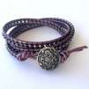 Chained Leather Wrap by Lori Ahlin©2026, Bracelet, Leather & Chain bracelet, Multi Leather Wrap, Roman Wrap bracelet,