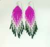 Fringed by Valerie Catallozzi©2020, Bead Stitch, Bead Weaving Class, Brick Stitch, Fringe Earrings, Holiday Gift