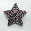 Lil’ Star by Lori Ahlin©2026, Warped Square Star Class, Beaded earring, Delica bead earring, Miyuki beads, Beaded Earring class, Bead Class Henderson Nevada, Bead Class Las Vegas, Beaded Peyote Earring, Beaded star class, 3D star bead class