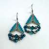 Stitch Club Class Warped Square by Lori Ahlin©2026, Warped Square Class, Beaded earring, Delica bead earring, Miyuki beads, Beaded Earring class, Bead Class Henderson Nevada, Bead Class Las Vegas, Beaded Peyote Earring, Beaded warped square class	