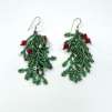 Tis’ the Season by Lori Ahlin©2025, Tis’ the Season Earrings, Fringe earrings, Seed Bead earrings, Beaded earrings, Miyuki Seed Beads, Miyuki Duracoat beads, Christmas Earrings, Holiday Earrings, Miyuki Seed Beads, Beaded Fringe, Bead Class, Henderson Nev