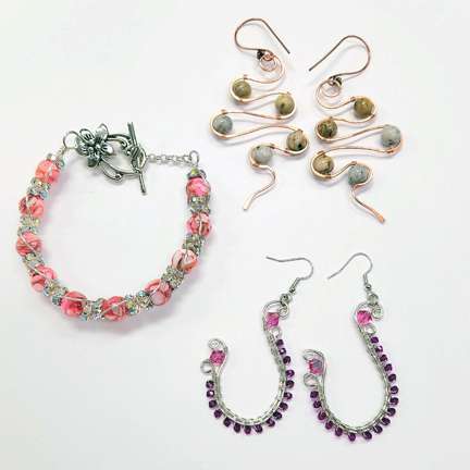 Basic Wire Skills by Charlene Furukawa©2025, Wire, Wire Weaving, Wire Wrapping, Wire Class, Wire Weaving Class Henderson Nevada, Wire Weaving Las Vegas 	