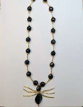 Spider Pendant by Rene' Despres©2024, Adding beads onto chain, Adding a Clasp & Open/Close Jump Rings