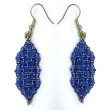 Embellished Netted Earrings by Lori Ahlin©2026, an original design by Lori Ahlin All Rights Reserved taught at Bead Jungle, Henderson, NV Embellished Netted Earrings by Lori Ahlin©2026, Beaded Earrings, Swarovski Crystals, Beaded earrings, Netting stitch, Beaded Earring Class, Seed bead earring, Bead Class Henderson